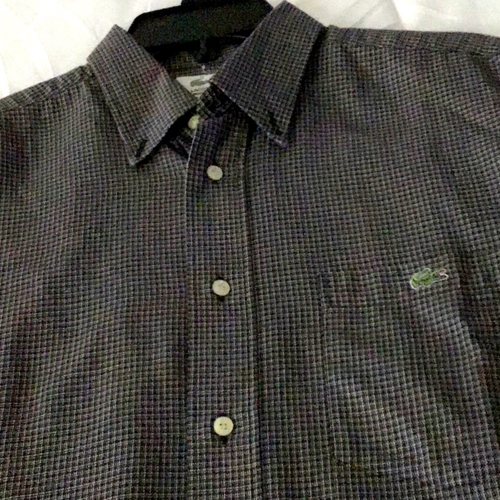 Lacoste long sleeves shirt. Like new with front pocket